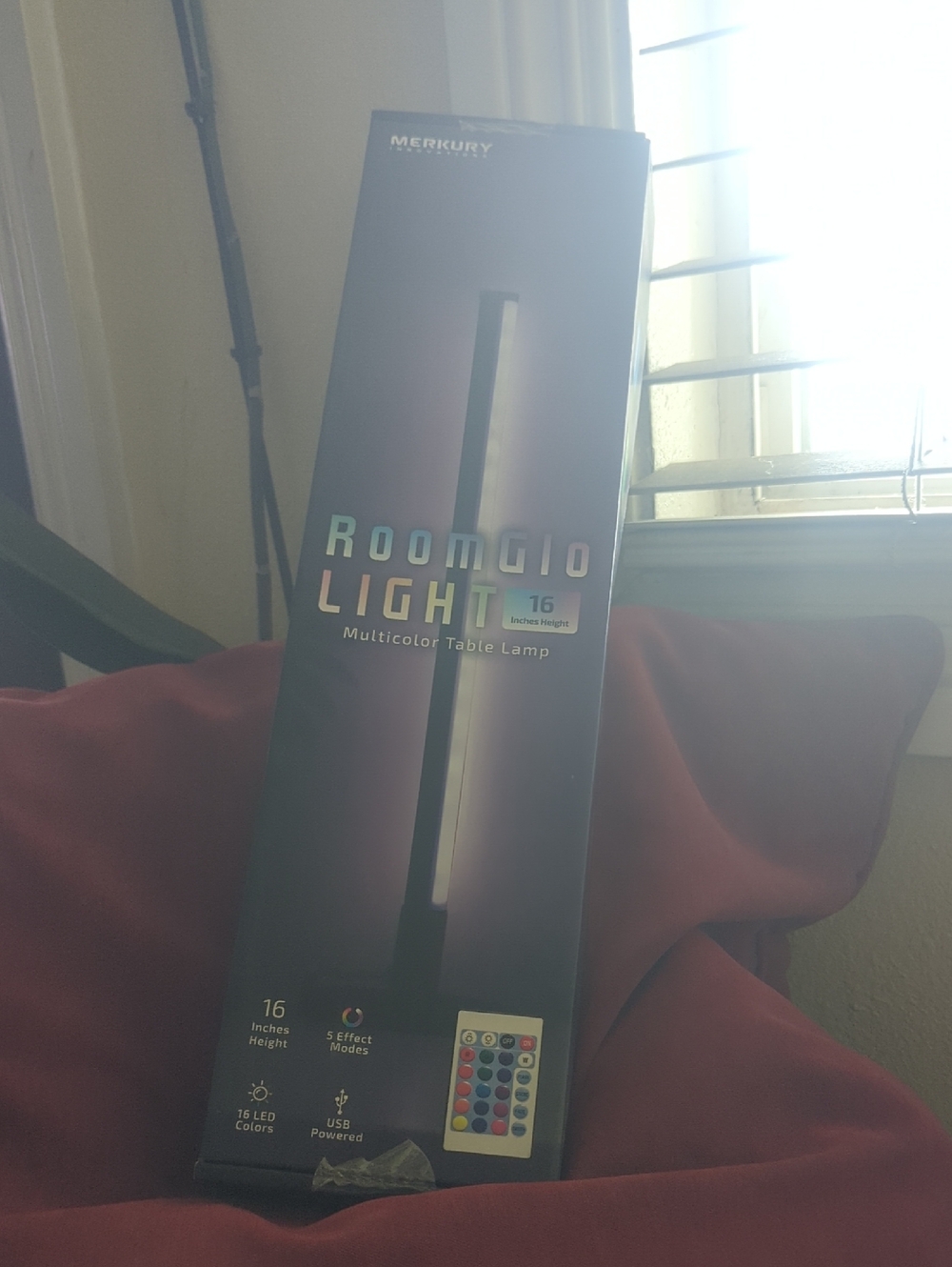 Mercury RoomGlo 16" Multicolor Table Lamp - Black